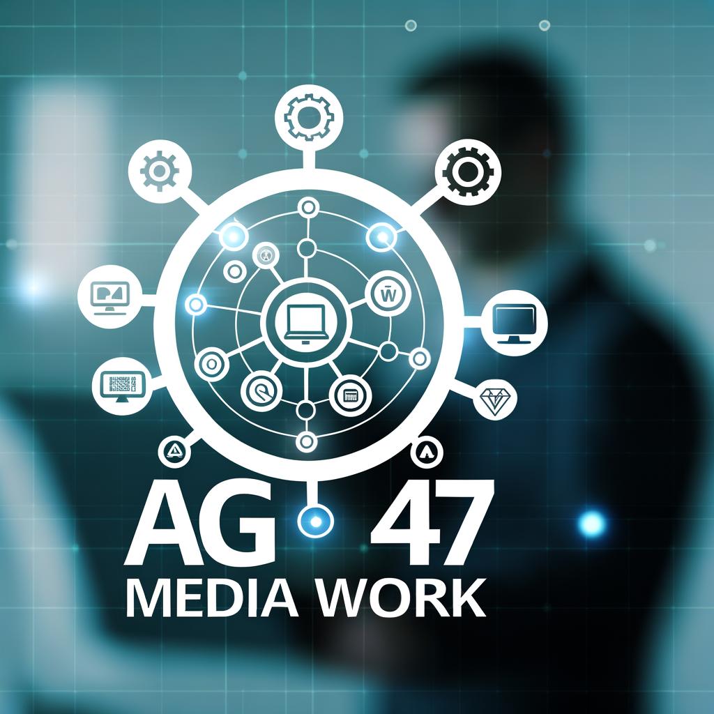 Logo empresarial que contenga AG47 Media Work alusivo a social media, trafikker digital web developer-3